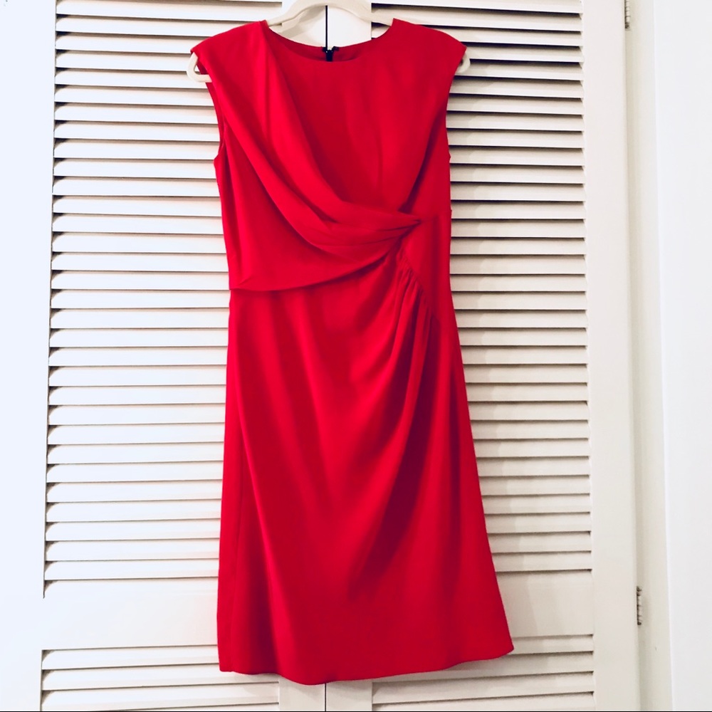 Adrianna Papell Red Dress EUC